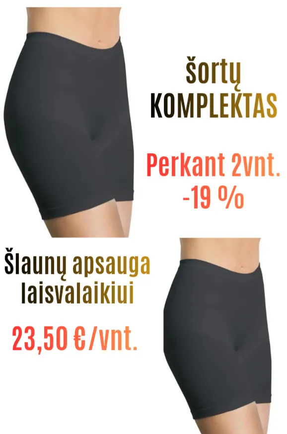 Juodų šortų komplektas